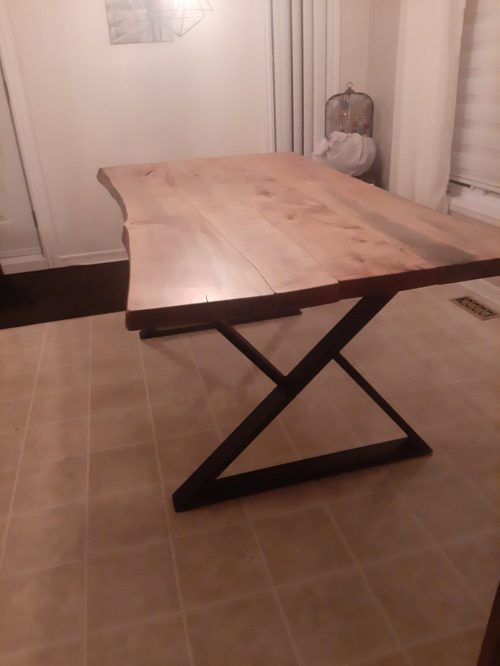 Pattes en X et table de salon sur mesure (5/6)